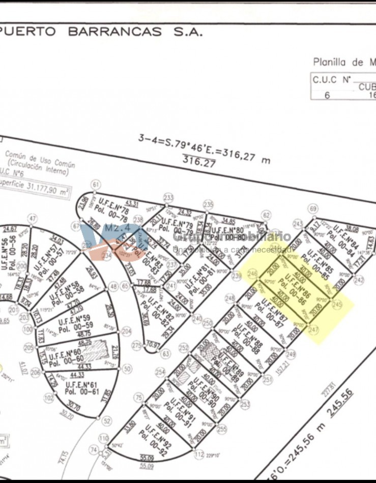  LOTE PREMIUM EN PUERTO BARRANCAS - 800 m²