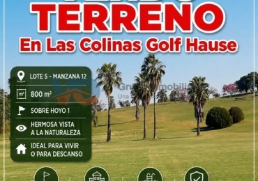 VENDO EXCELENTE TERRENO EN LAS COLINAS GOLF HOUSE - PARANA-  Superficie:880 Mts2