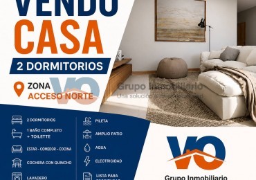 VENDO CASA A ESTRENAR - ZONA ACCESO NORTE / MAR DE SUEÑOS